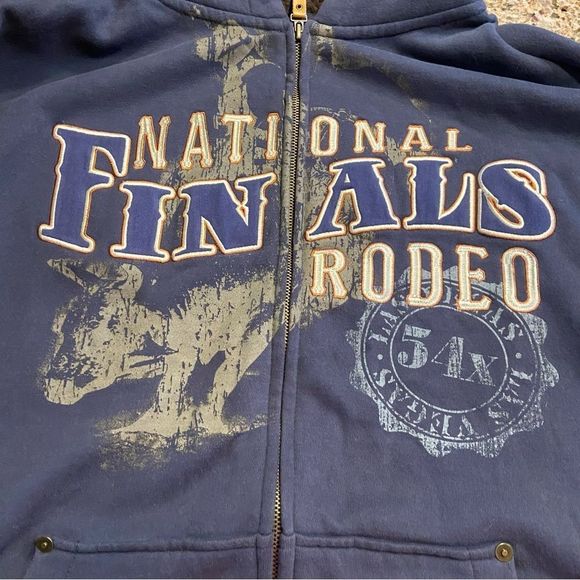 2012 Wrangler NFR LAS VEGAS Finals Pro RODEO Gear Zip Up Hoodie Size M - Picture 10 of 13